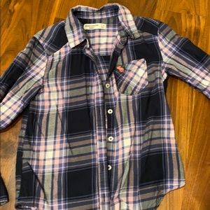 Abercrombie kids girls flannel shirt